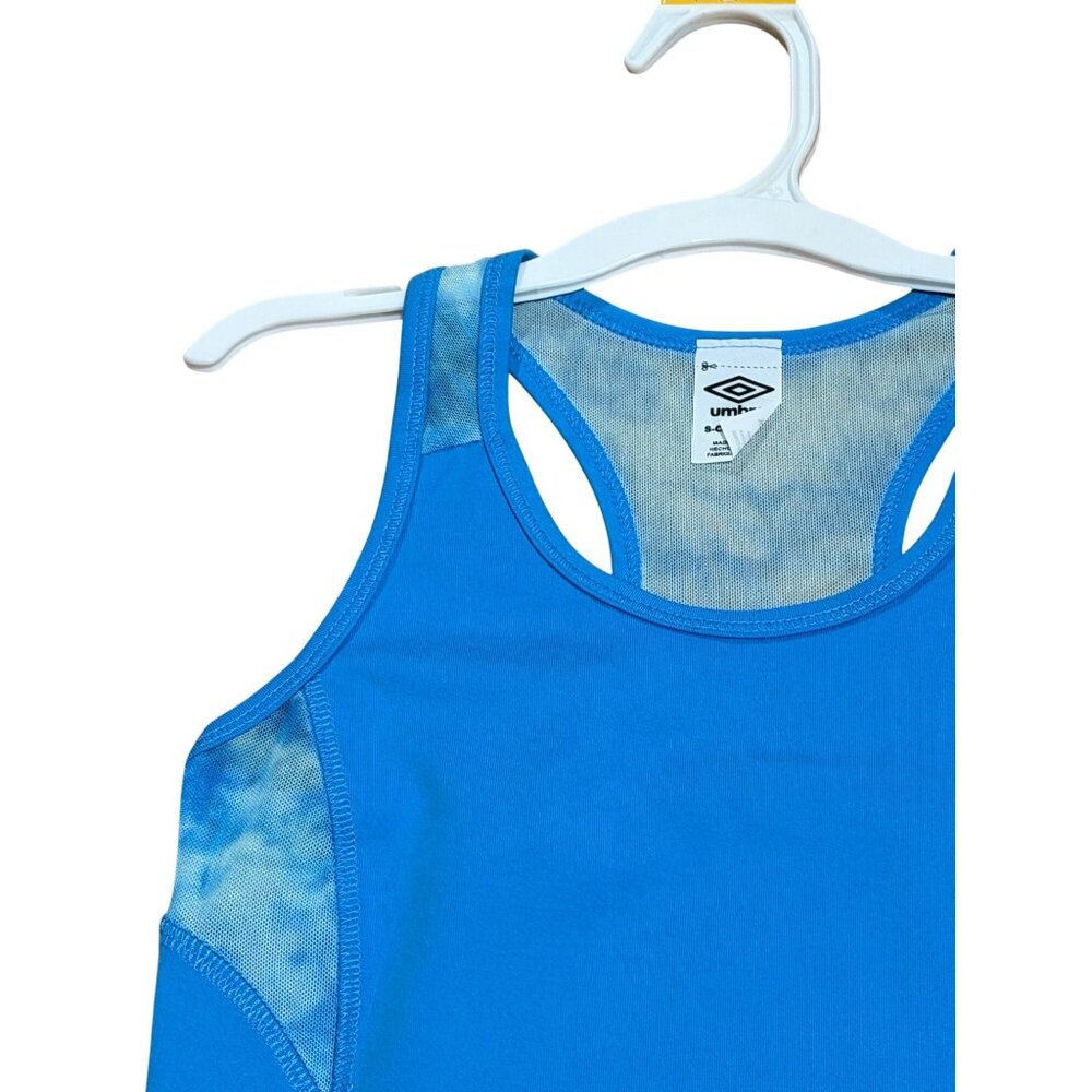 NWT Umbro Girls Small (6) Tank Top Blue Racerback Athletic Training Gym Workouts - Picture 4 of 5